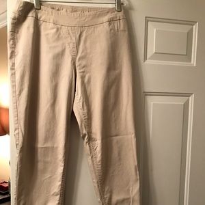 Khaki stretch pants soft surroundings med 10-12